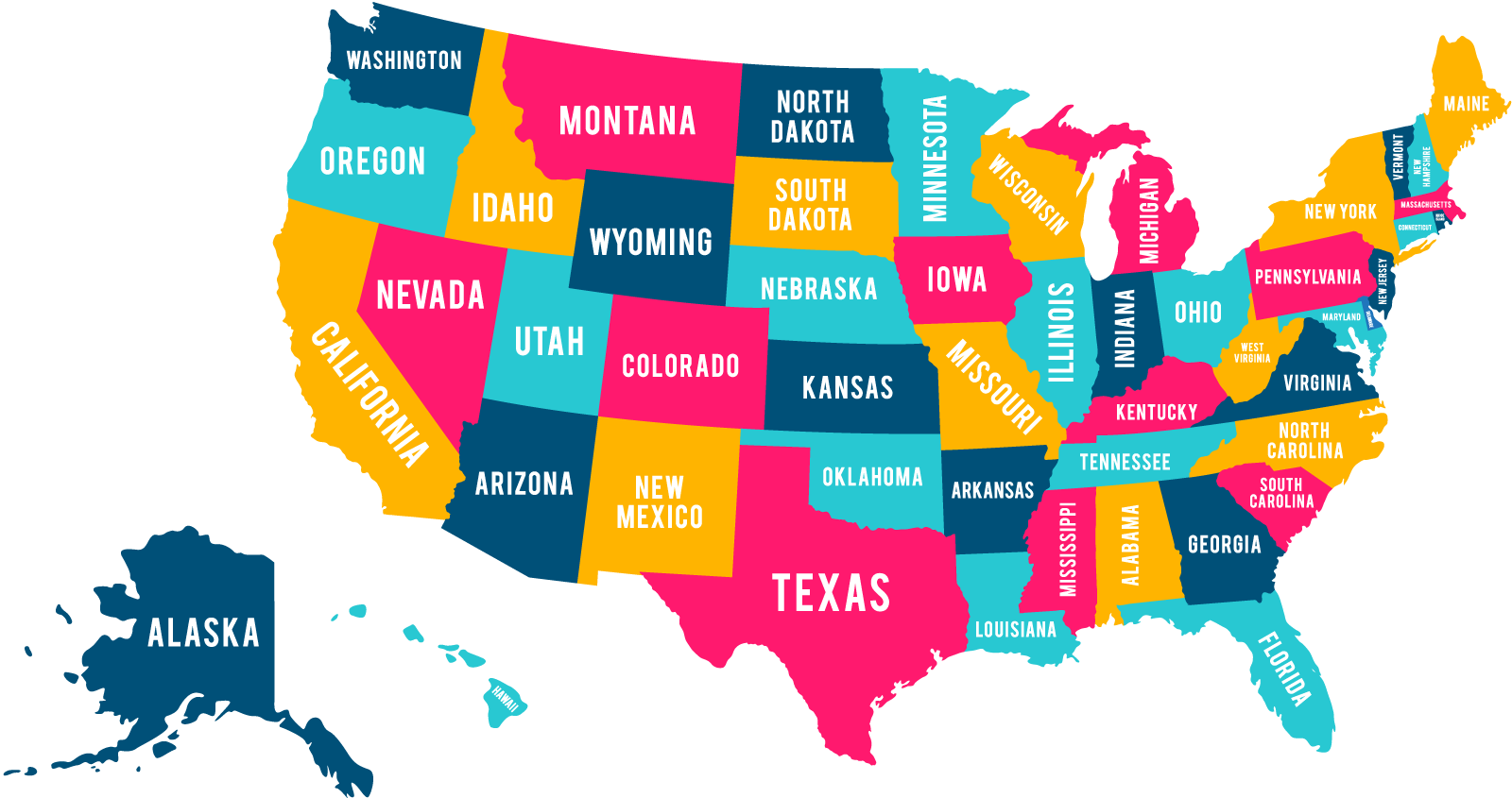 Map of United States education standards